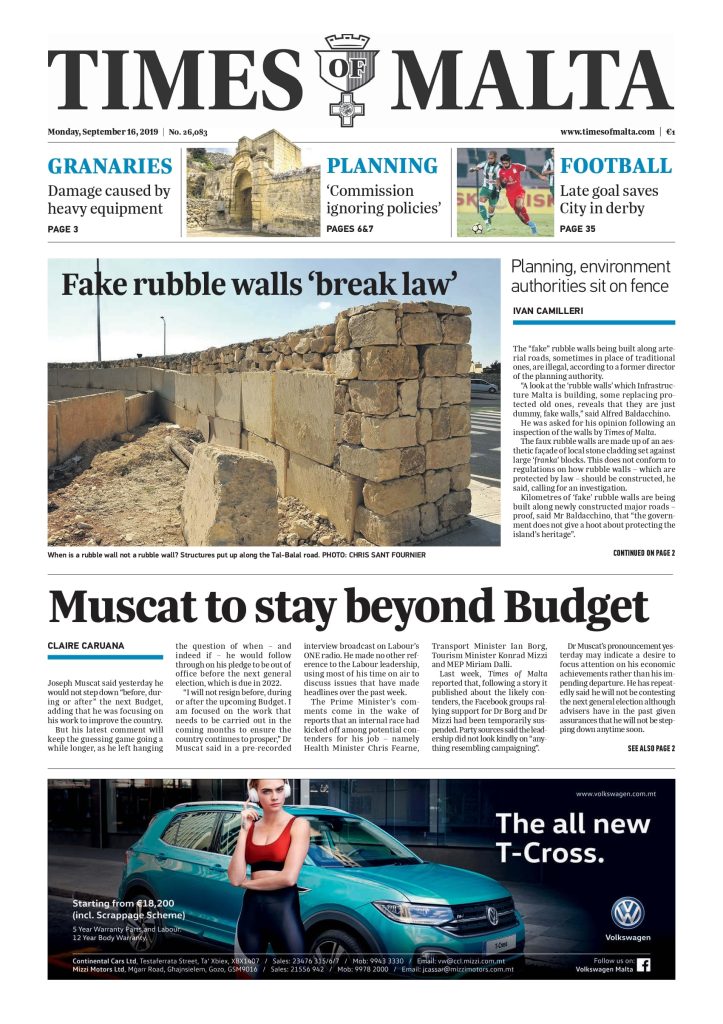 Articoli di giornale sul problema della sostenibilità nel turismo di Malta