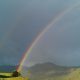 Arcobaleno su montagna
